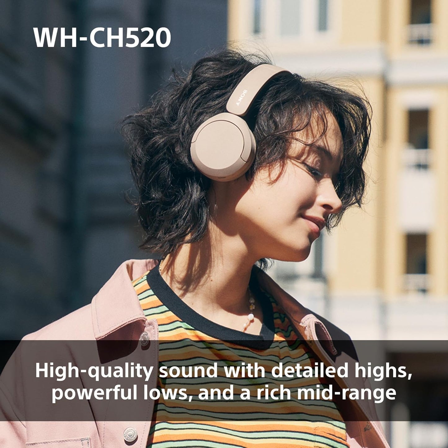 Sony Headphones Bluetooth Pink (WH-CH520)