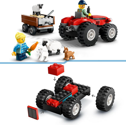 LEGO® | City: Red Farm Tractor with Trailer & Sheep (60461)
