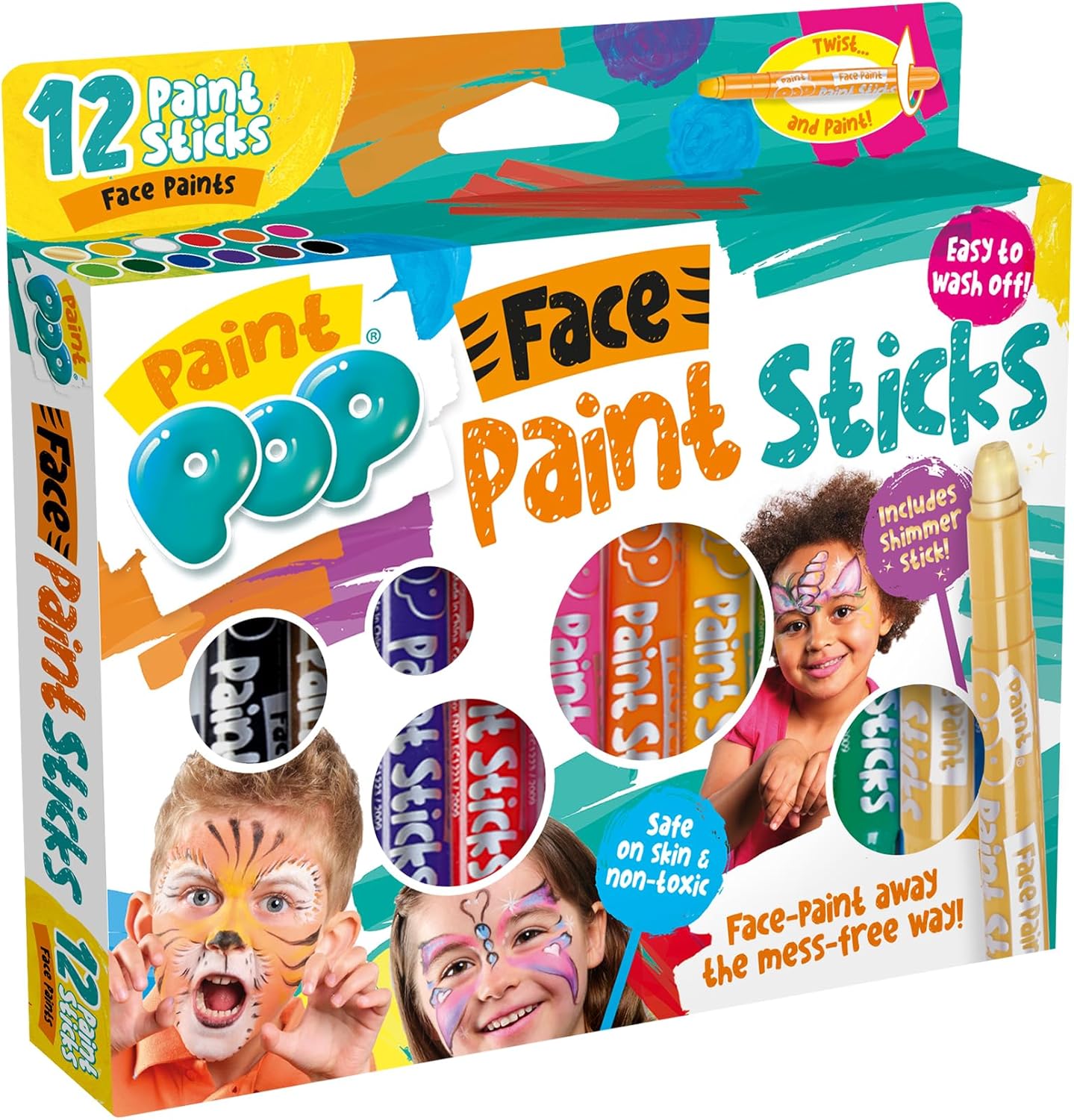 Paint Pop Face Paints - 12 Pack