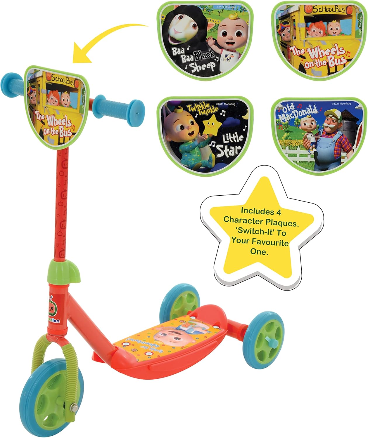 CoComelon Switch It Multi Character Tri-Scooter