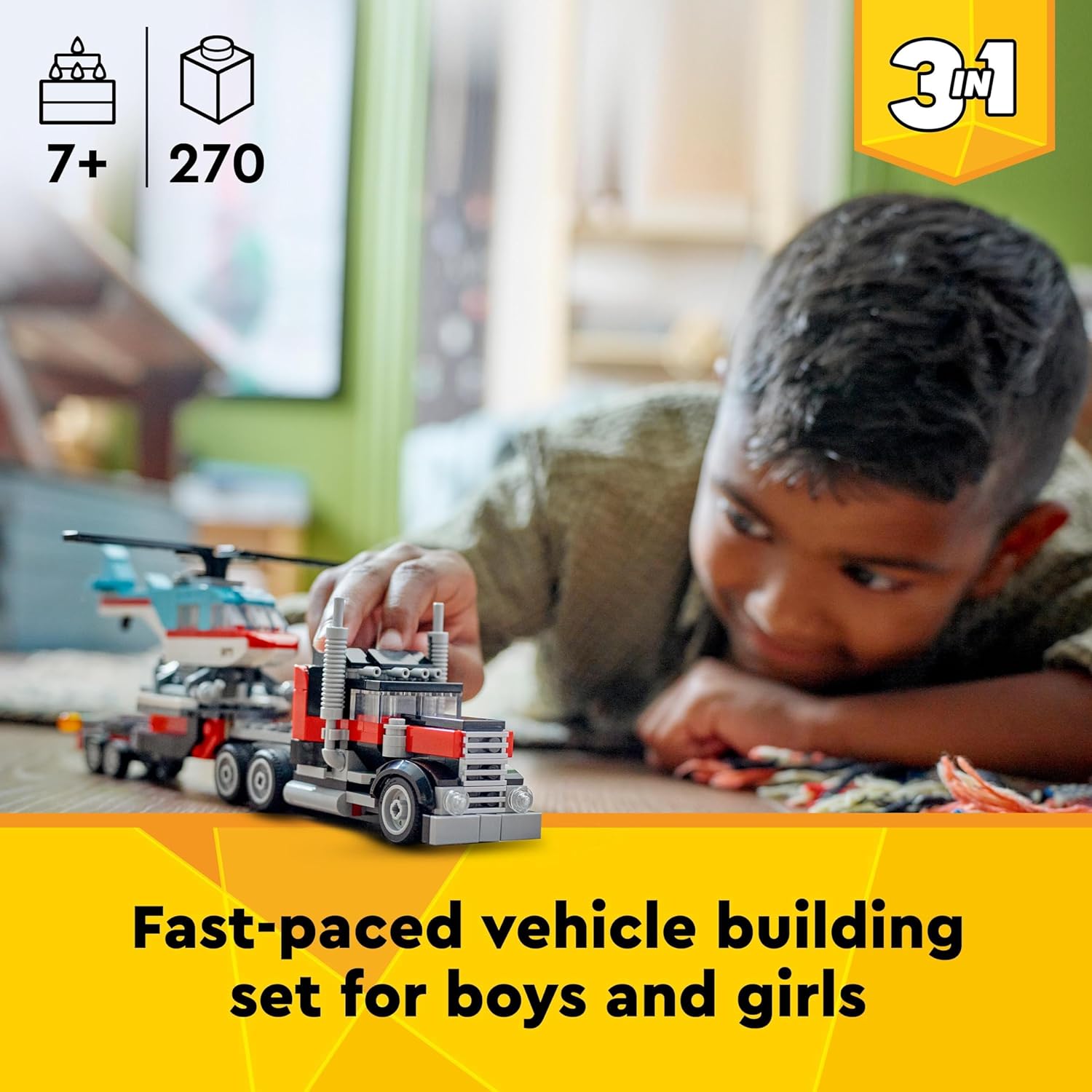 LEGO® | Creator: Flatbed Truck with Helicopter (31146)