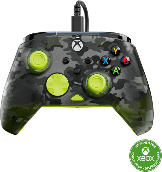 Turtle Beach Rematch Controller, Green Camo Black/Yellow | Xbox