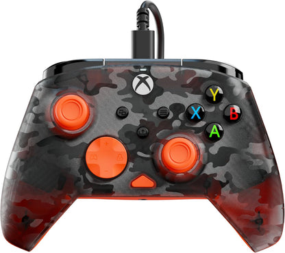 Turtle Beach Rematch Controller, Green Camo Black/Orange | Xbox