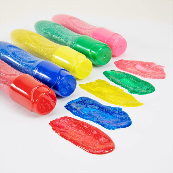 5 Glitter Colours - Squeeze n Brush