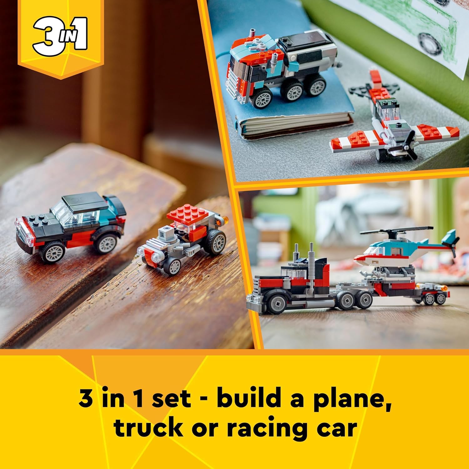 LEGO® | Creator: Flatbed Truck with Helicopter (31146)