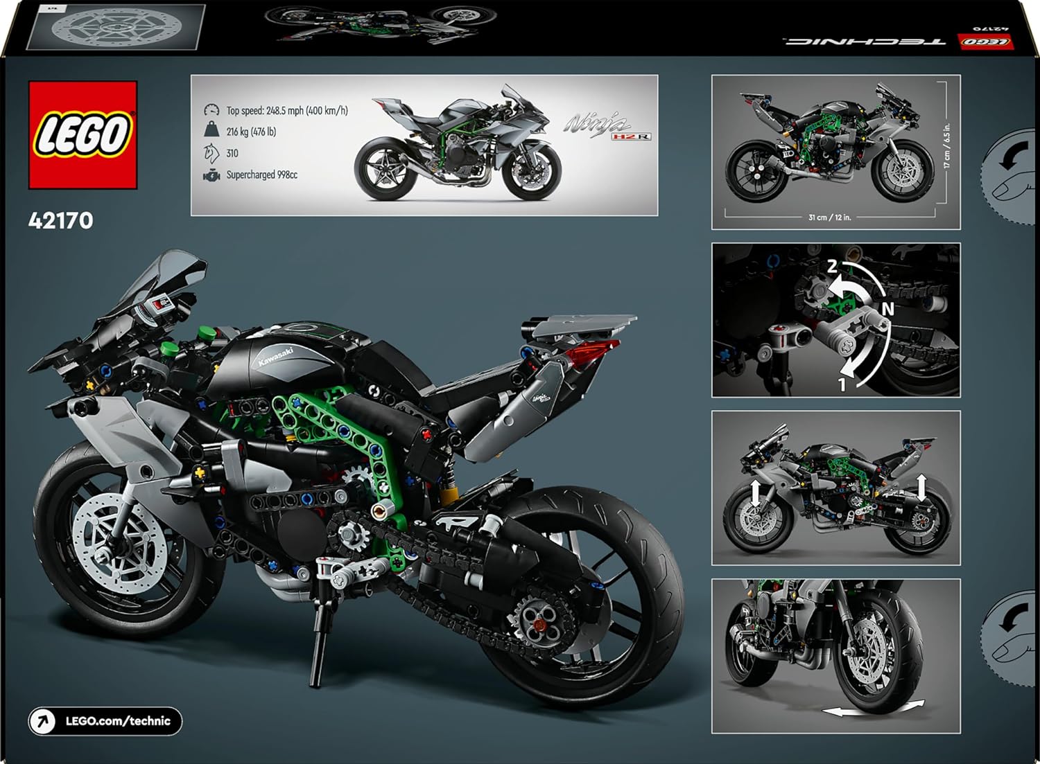 LEGO® | Technic: Kawasaki Ninja H2 R Motorcycle (42170)