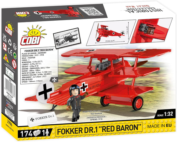 COBI - WORLD WAR I - Fokker DR.1 Red Baron 174 PCS