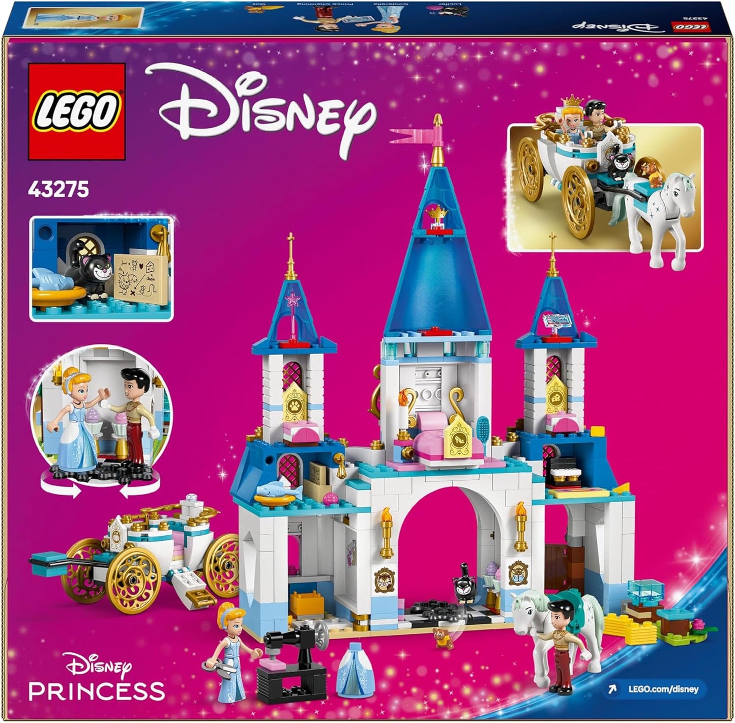LEGO® | Disney Princess: Cinderella's Castle & Horse Carriage (43275)
