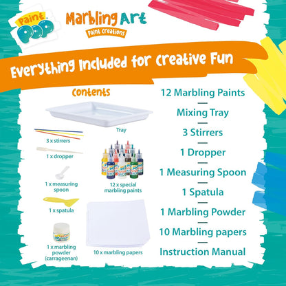 Paint Pop Paint Marbling Set - 12 Paints