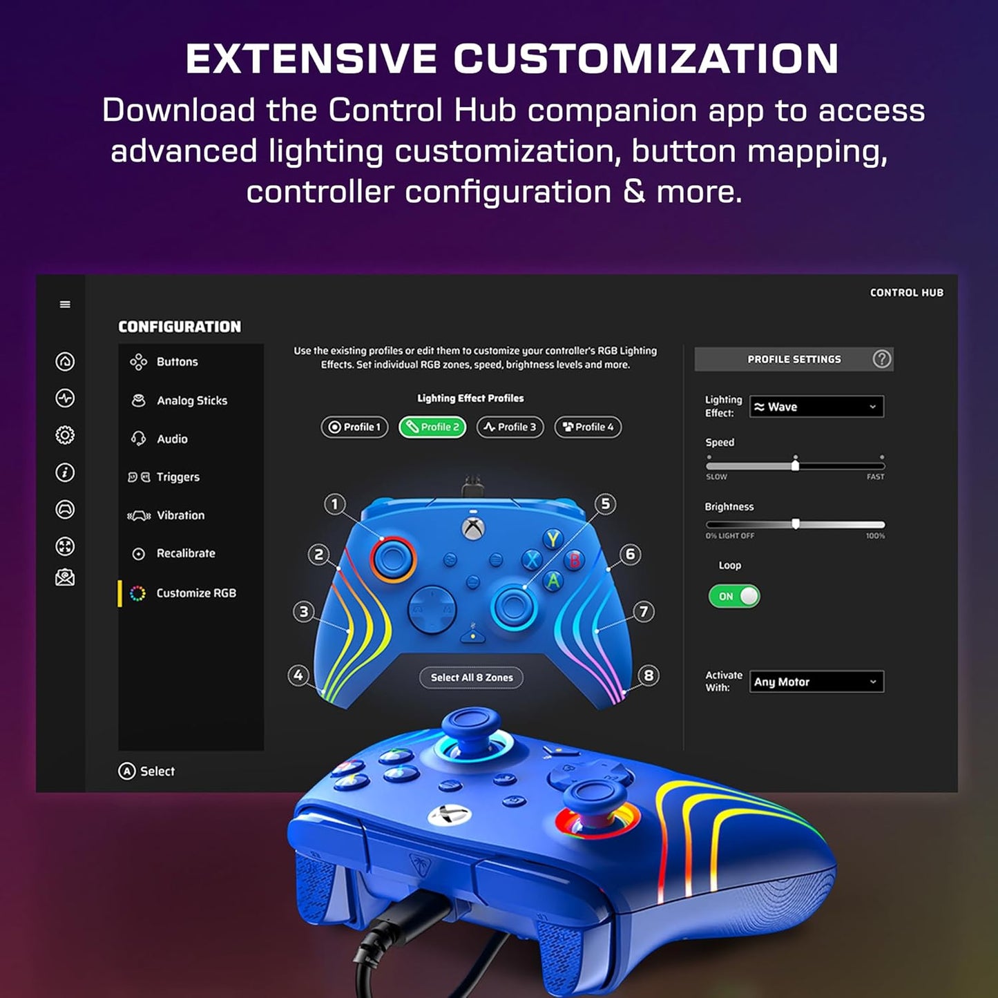 Turtle Beach Afterglow Wave Blue | Xbox Series X