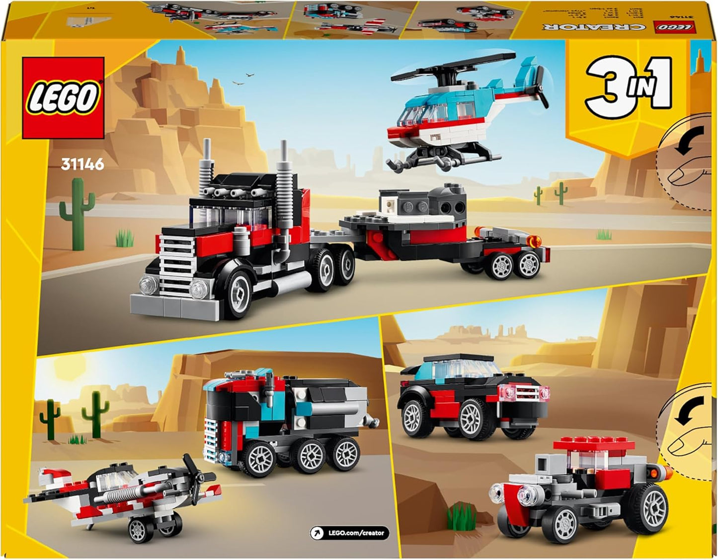 LEGO® | Creator: Flatbed Truck with Helicopter (31146)