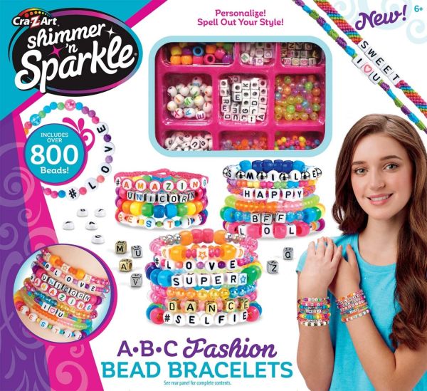 Shimmer & Sparkle A-B-C Fashion Bead Bracelet