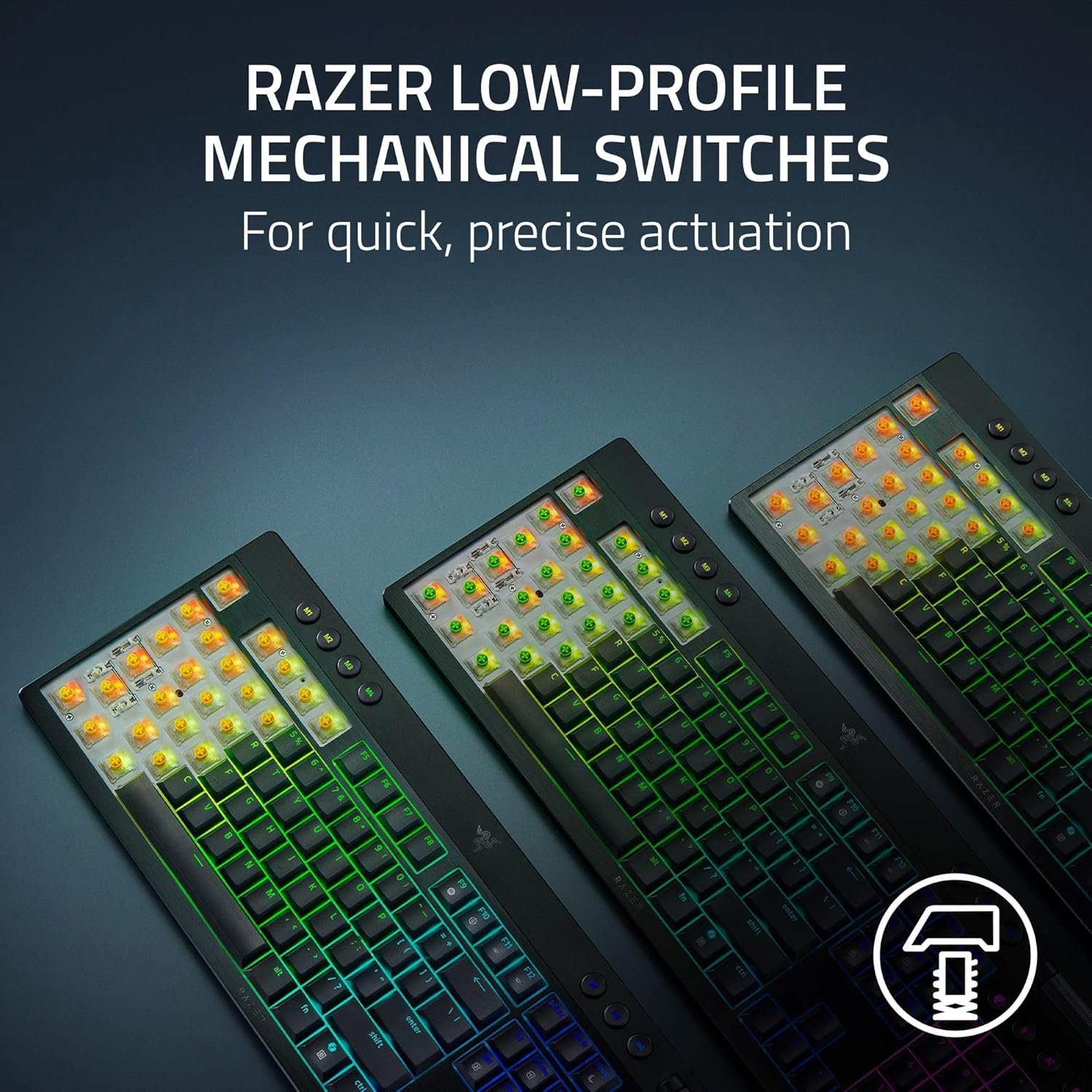 Razer BlackWidow V4 Tenkeyless HyperSpeed Low Profile Wireless Gaming Keyboard