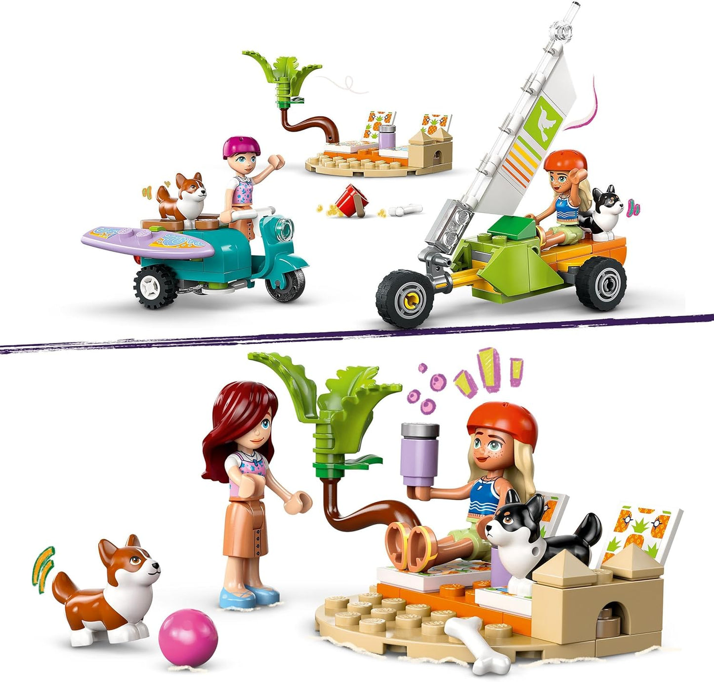 LEGO® | Friends: Surfing Dogs and Scooter Adventure (42641)