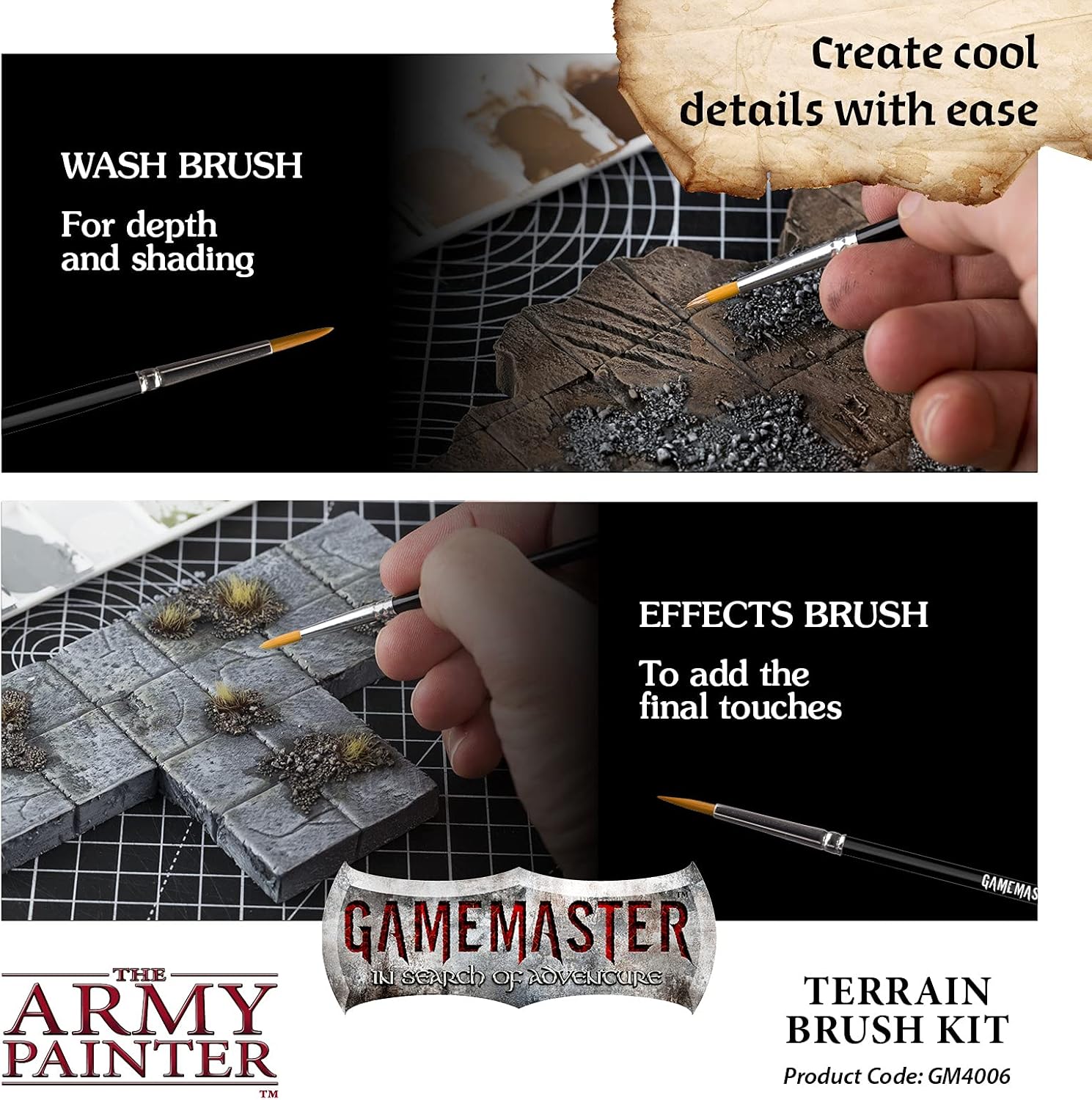The Army Painter - GameMaster - Terrain Brush Kit