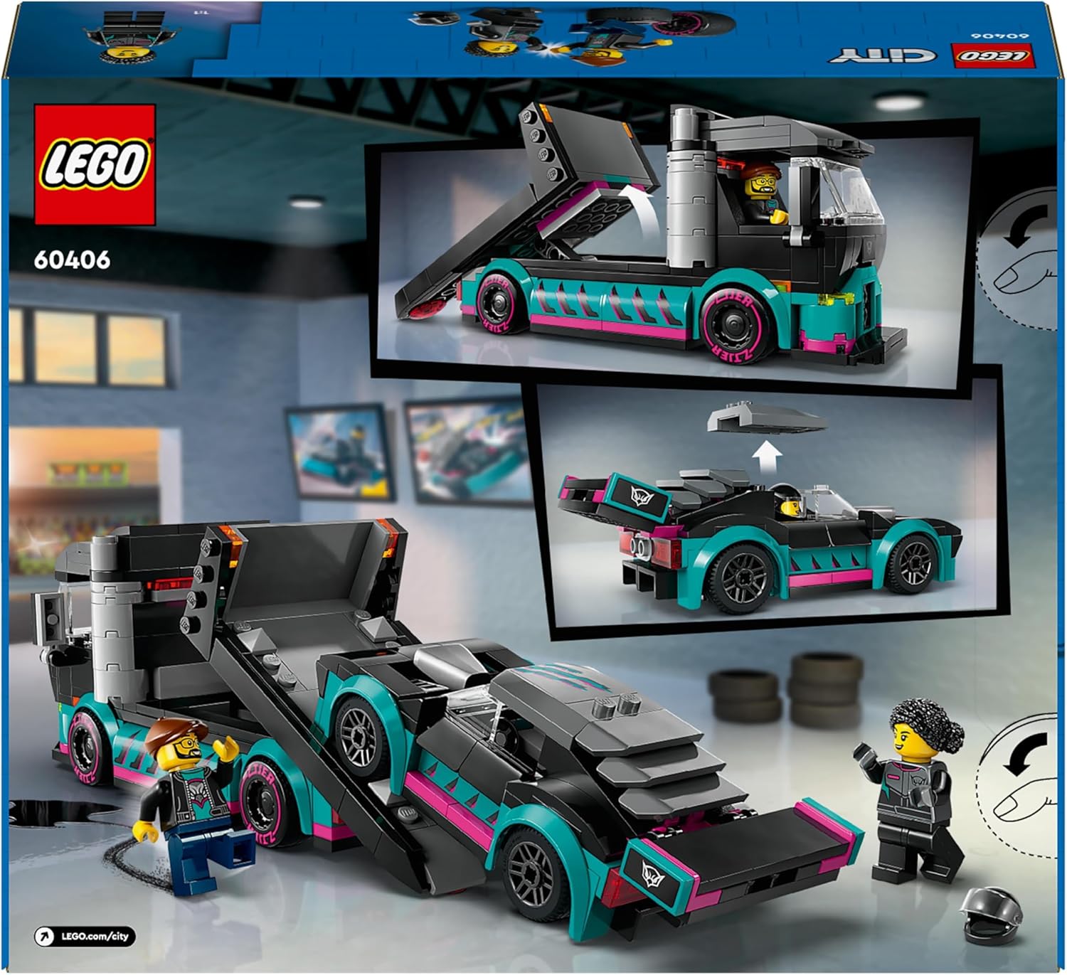 LEGO® | City: Race Car and Car Carrier Truck (60406)