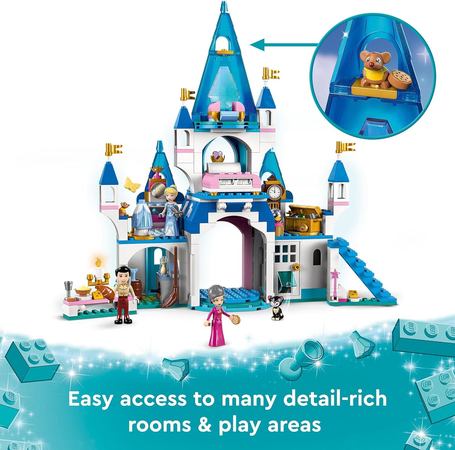 LEGO® | Disney: Cinderella & Prince Charming's Castle (43206)