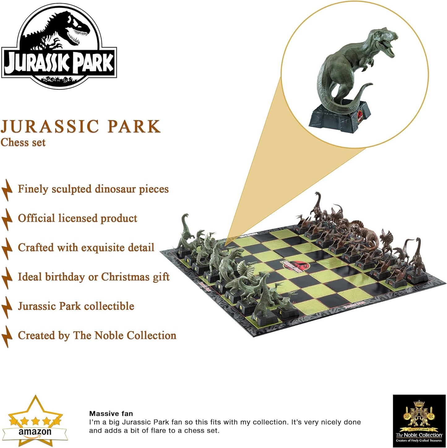 The Noble Collection Jurassic Park Chess Game
