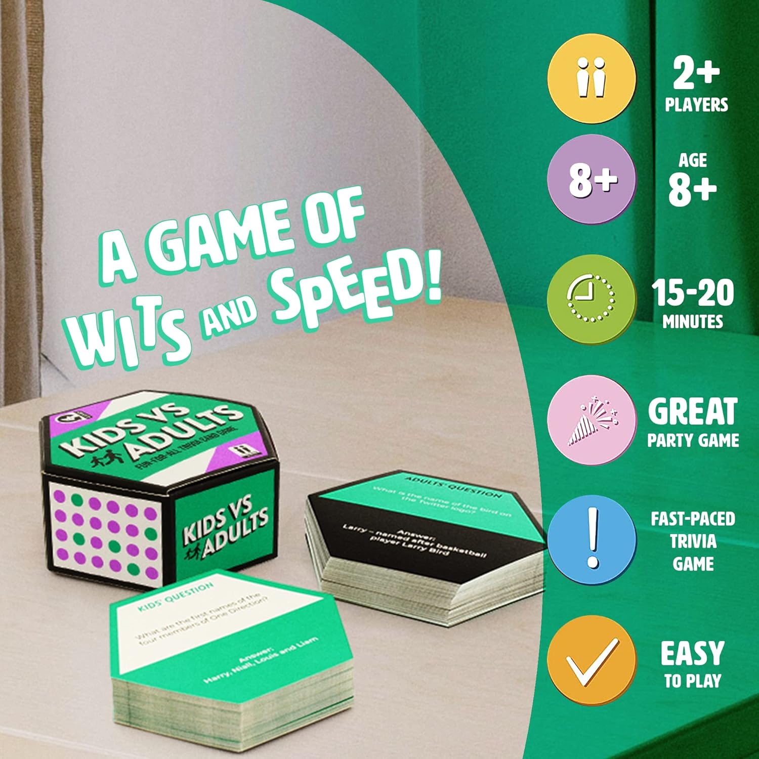 Kids vs Adults: Family Card Game