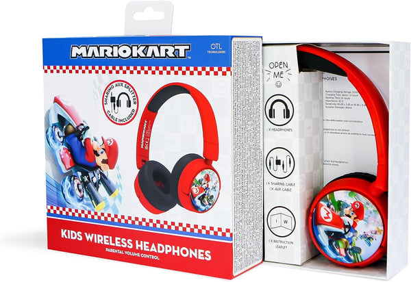 OTL Bluetooth Wireless Junior Mario Kart Headphones