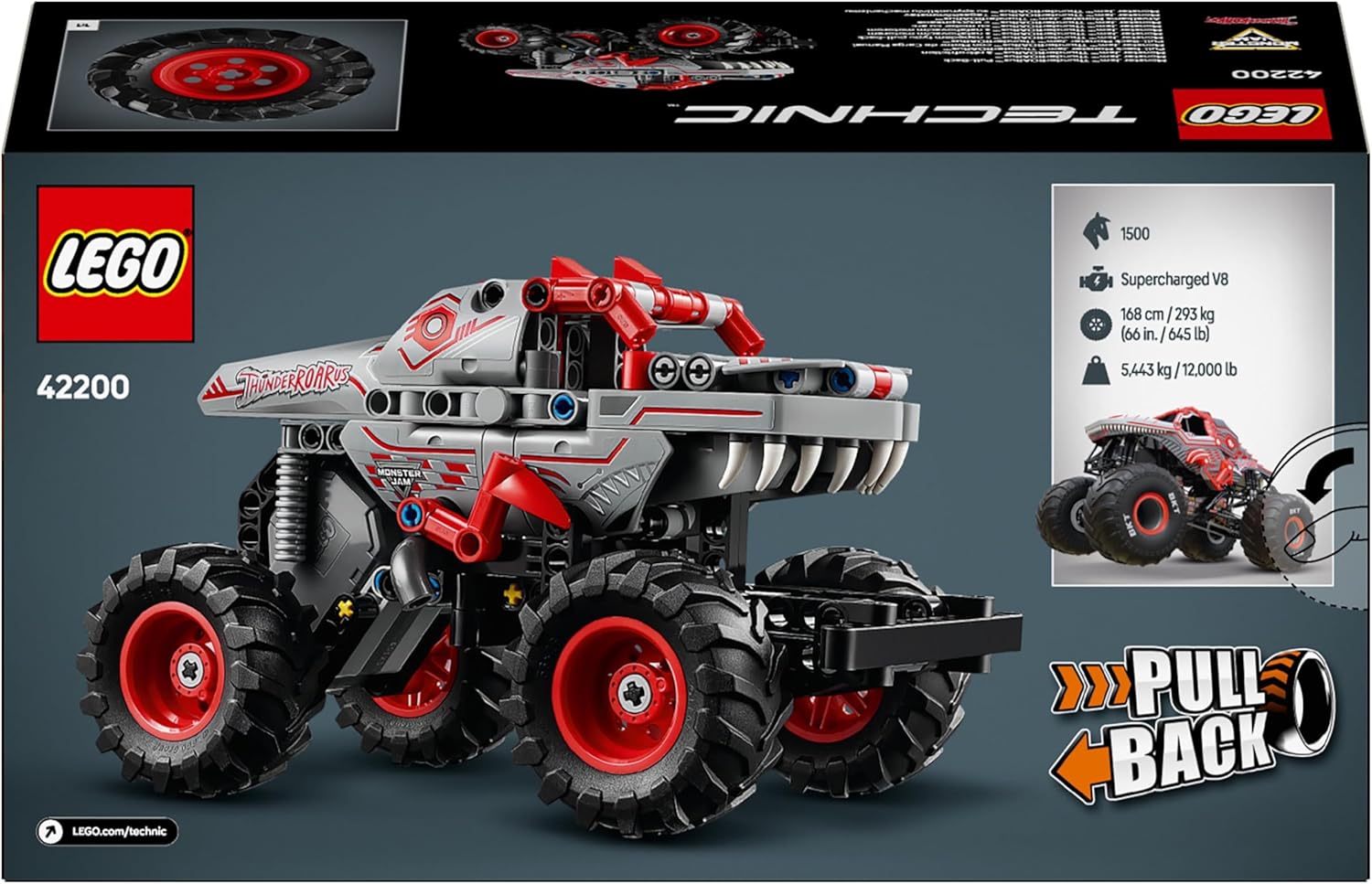 LEGO® | Technic: Monster Jam ThunderROARus Pull-Back (42200)