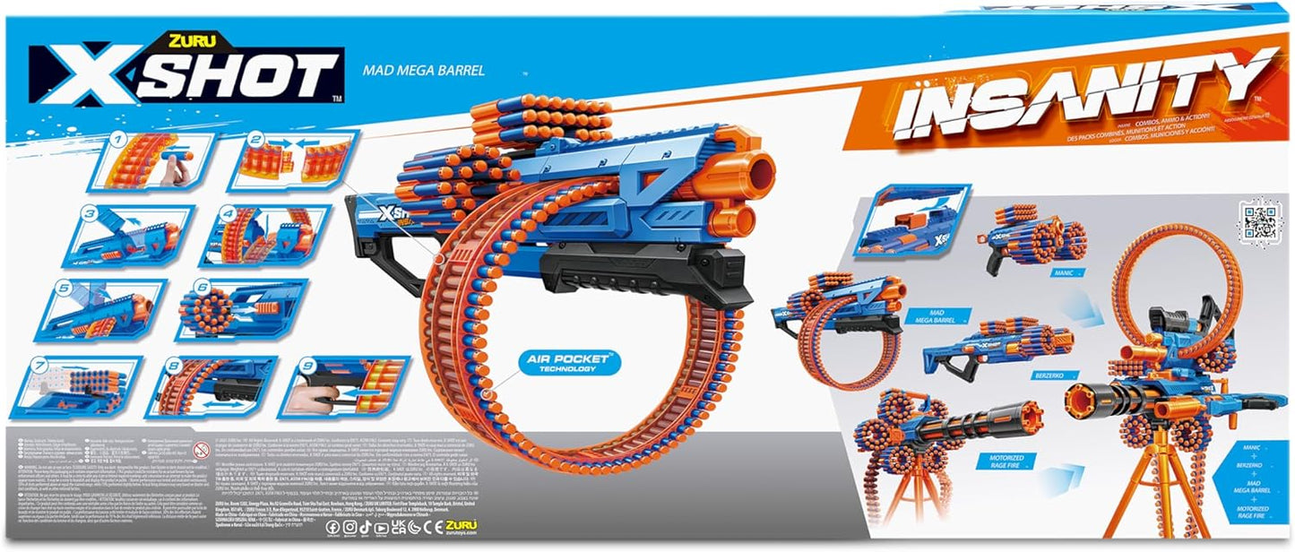X-Shot Insanity S1 Mad Mega Barrel Blaster