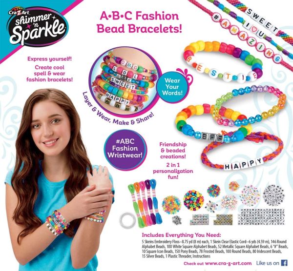 Shimmer & Sparkle A-B-C Fashion Bead Bracelet