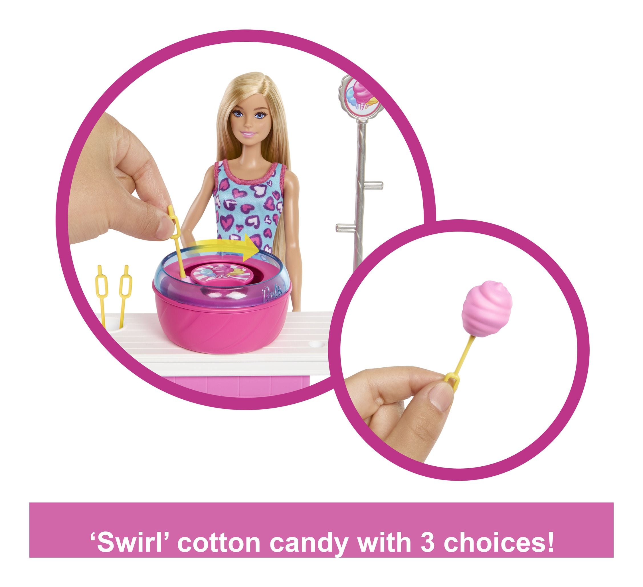 Barbie Cotton Candy & Game Playset & Doll