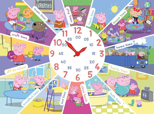Ravensburger | PEPPA PIG CLOCK PUZZLE - TELL THE TIME 60PCS
