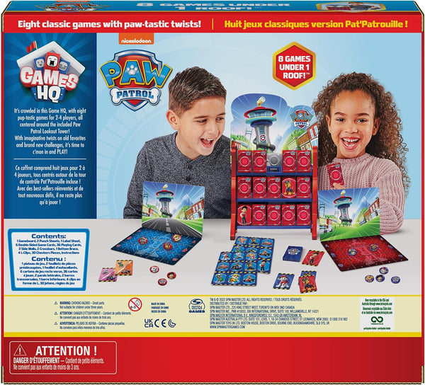 PAW PATROL: GAMES HQ 8 BOARD GAMES IN 1