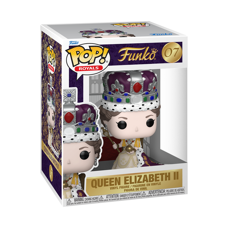 Funko Pop Premium Queen Elizabeth II Coronation figure in box