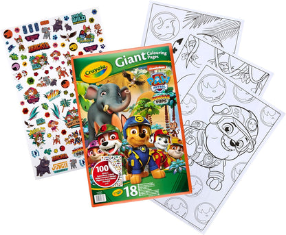 Crayola: Paw Patrol Giant Colouring Pages with Stickers