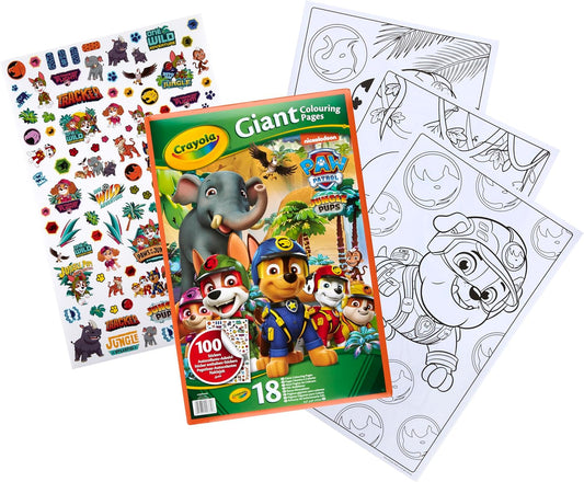 Crayola: Paw Patrol Giant Colouring Pages with Stickers