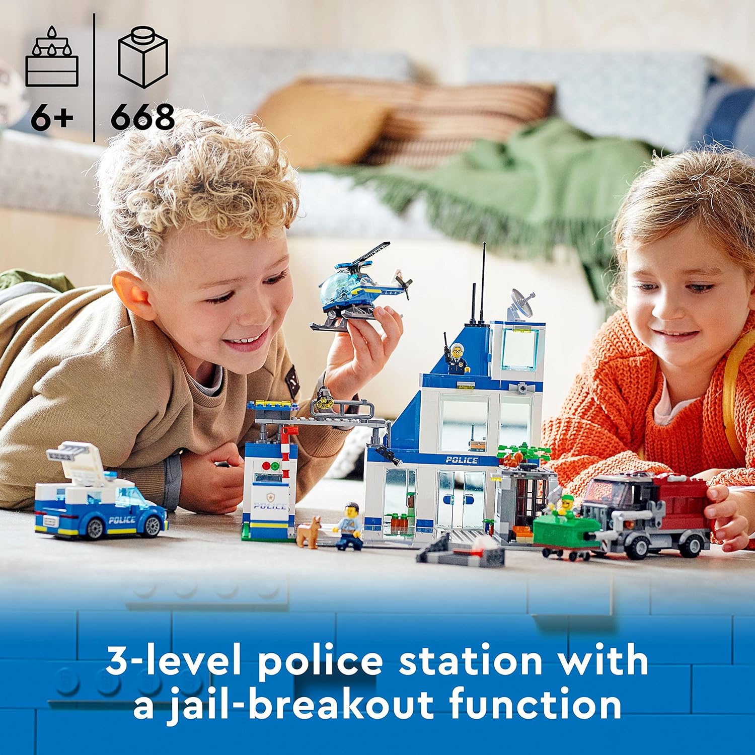 LEGO® | City: Police Station + Van + Garbage Truck (60316)
