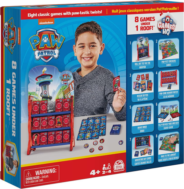 PAW PATROL: GAMES HQ 8 BOARD GAMES IN 1