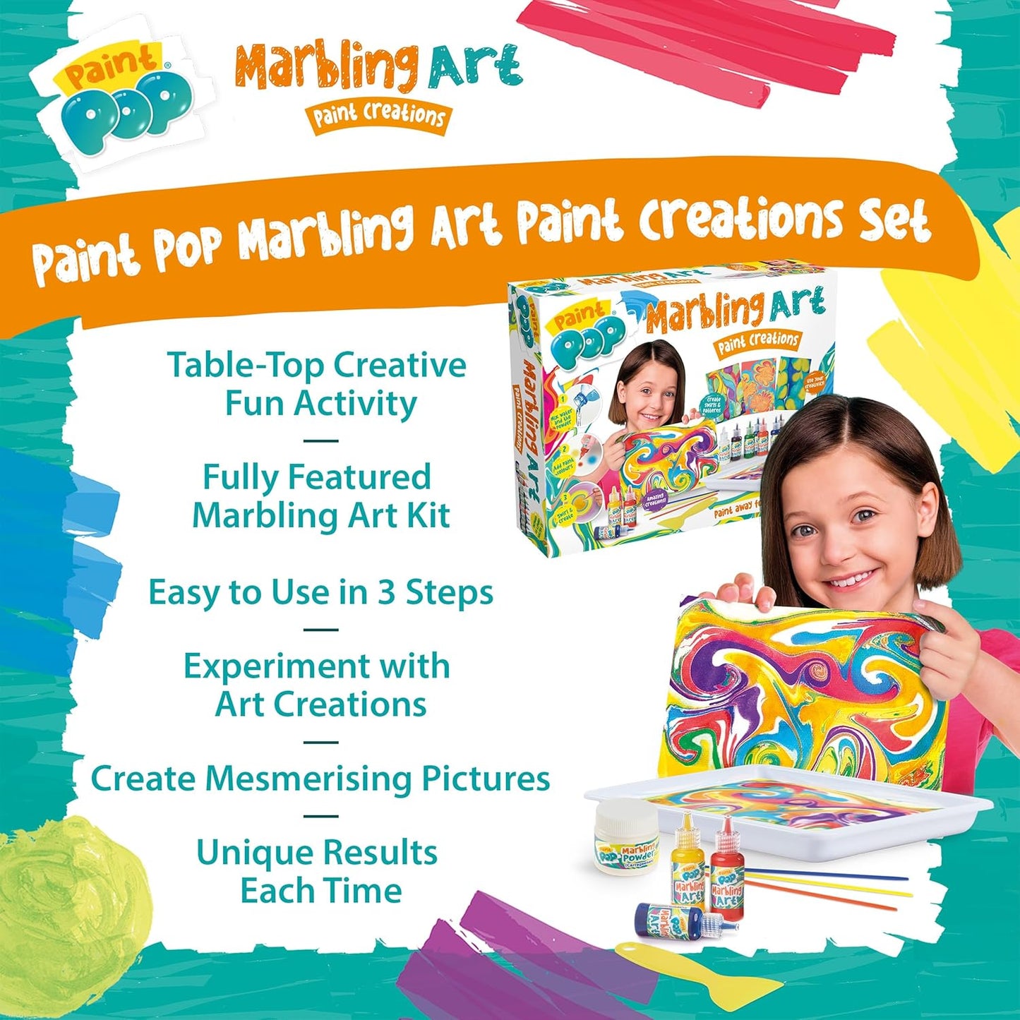 Paint Pop Paint Marbling Set - 12 Paints