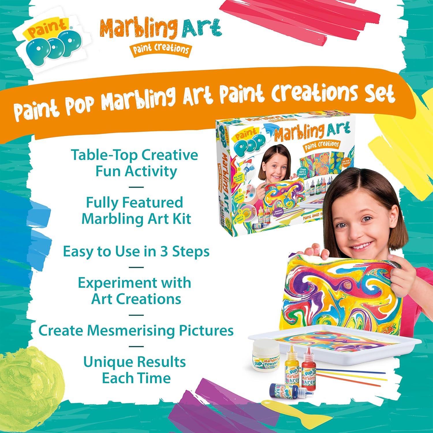 Paint Pop Paint Marbling Set - 12 Paints