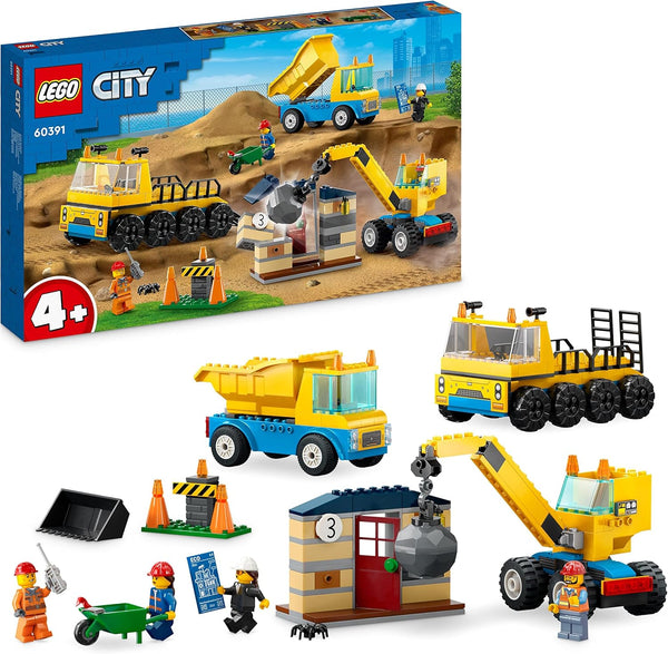 LEGO® | City: Construction Trucks and Wrecking Ball Crane (60391)