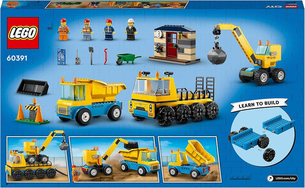 LEGO® | City: Construction Trucks and Wrecking Ball Crane (60391)
