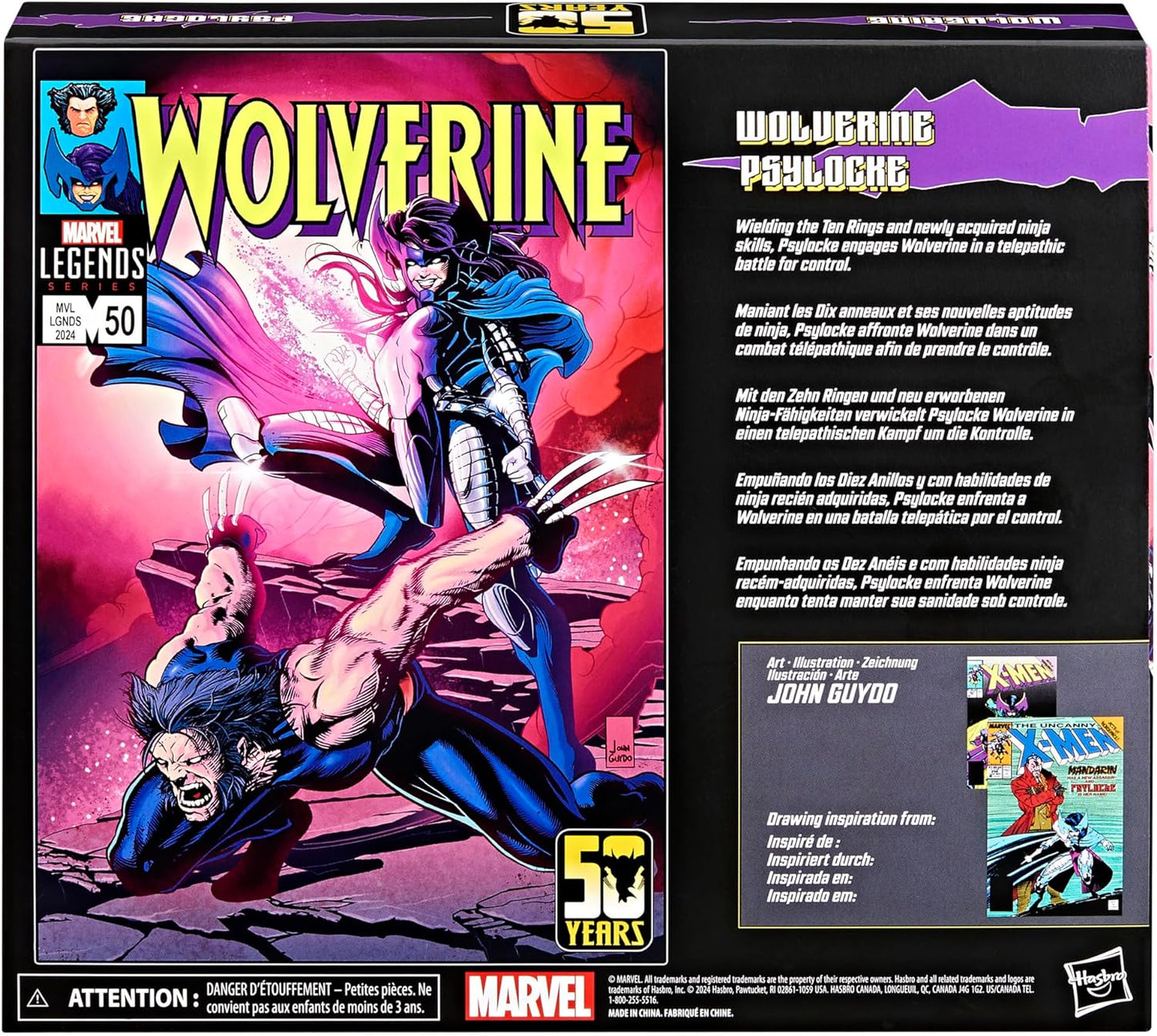 Hasbro Set Figures Marvel Legends Series Wolverine & Lady Psylocke
