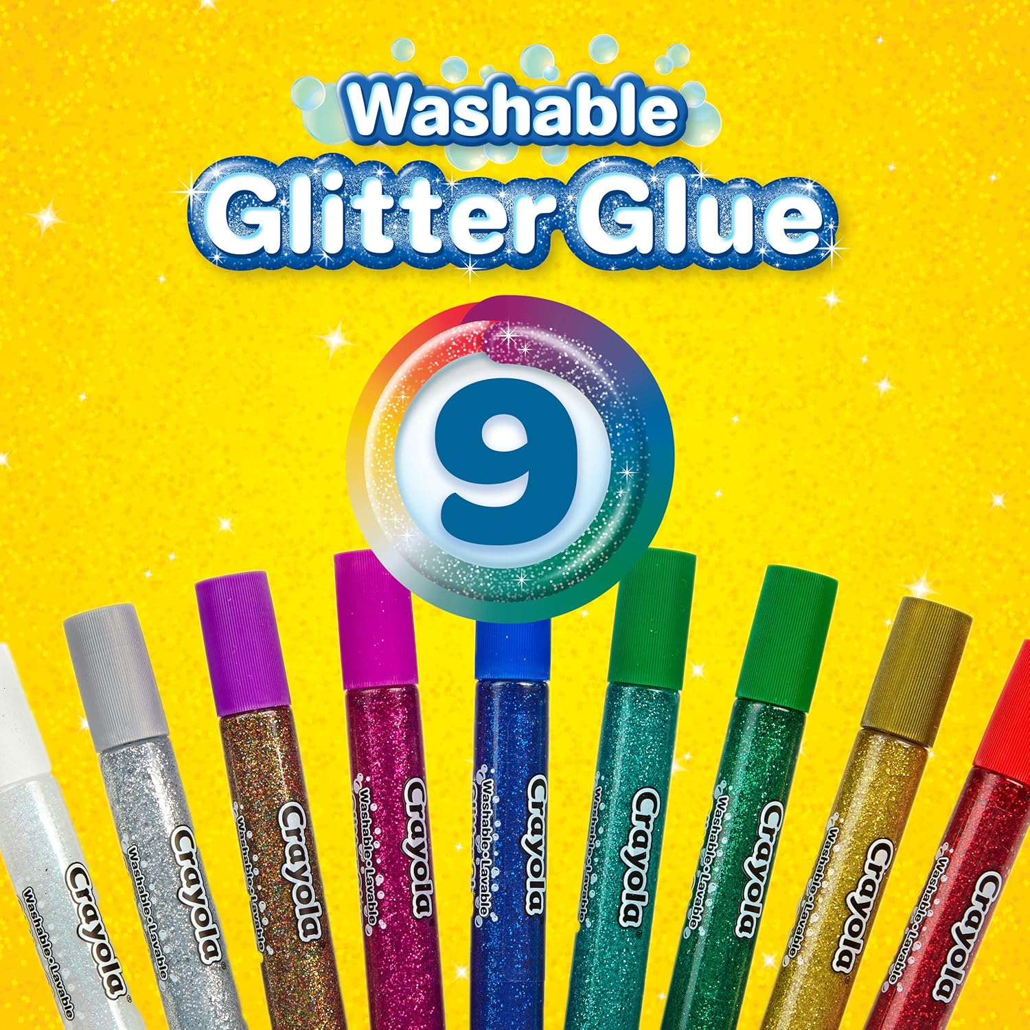 Crayola 9 Washable Glitter Glue