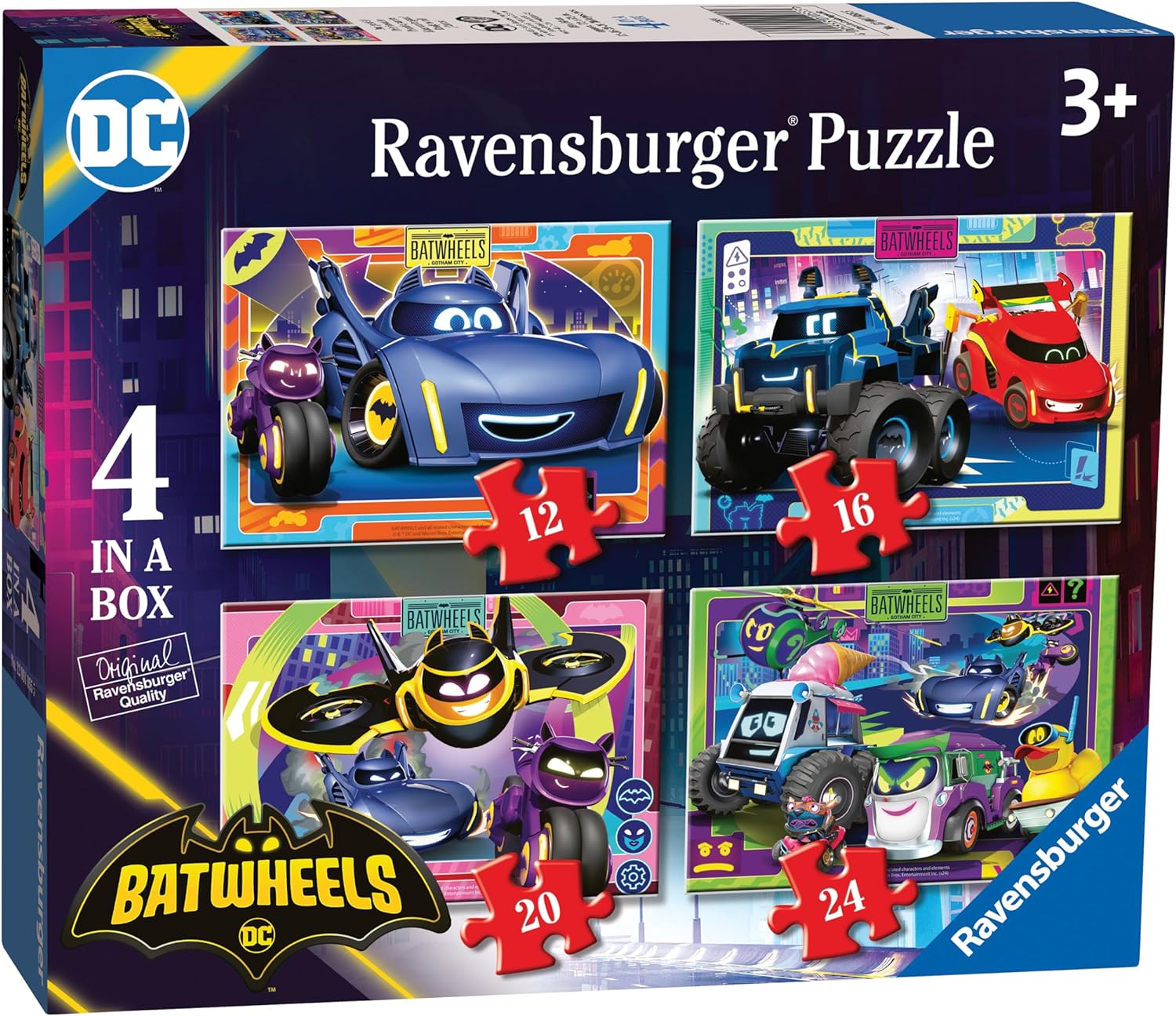 Ravensburger | Batwheels, 4 in a Box