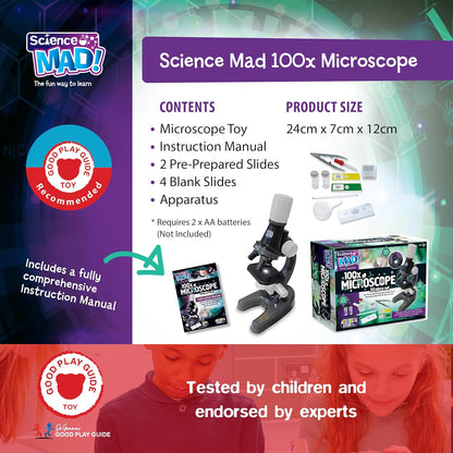 Science Mad 100X Microscope SS25