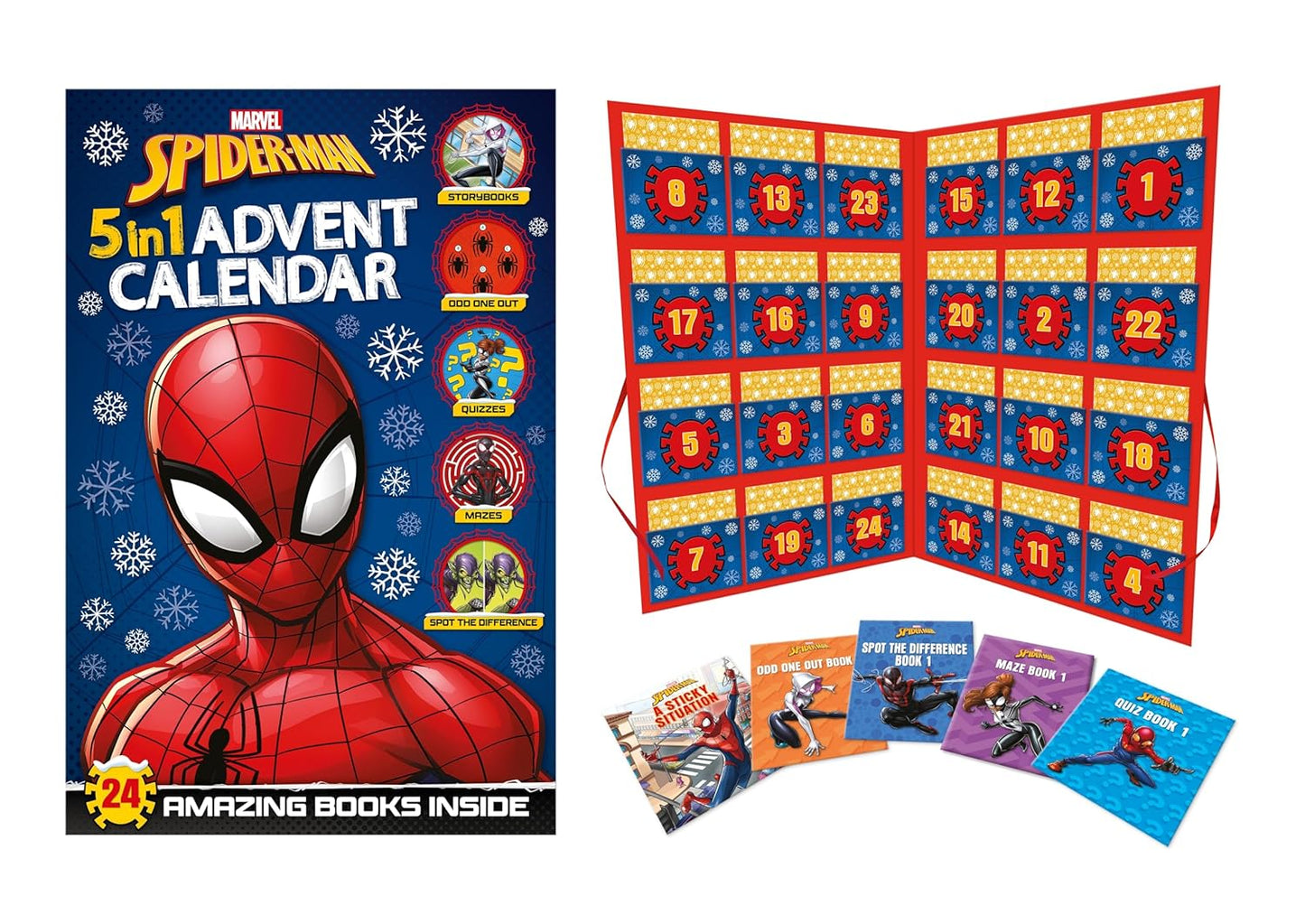 Marvel Spider-Man: 5-in-1 Advent Calendar Books