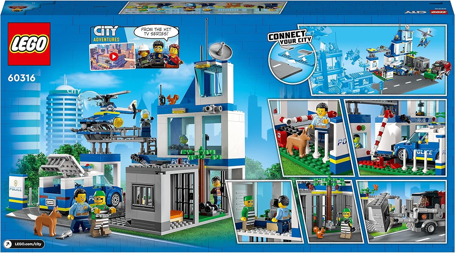 LEGO® | City: Police Station + Van + Garbage Truck (60316)