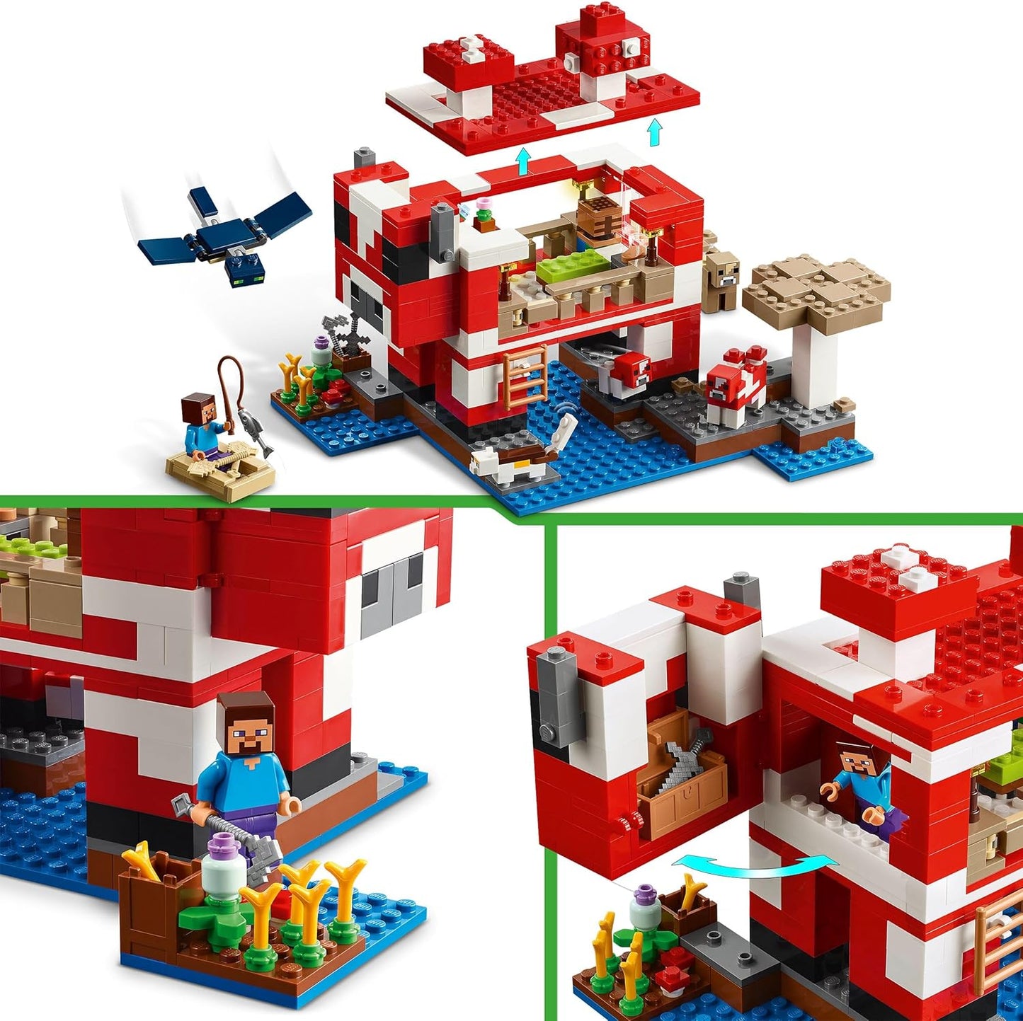 LEGO® | Minecraft: The Mooshroom House (21270)