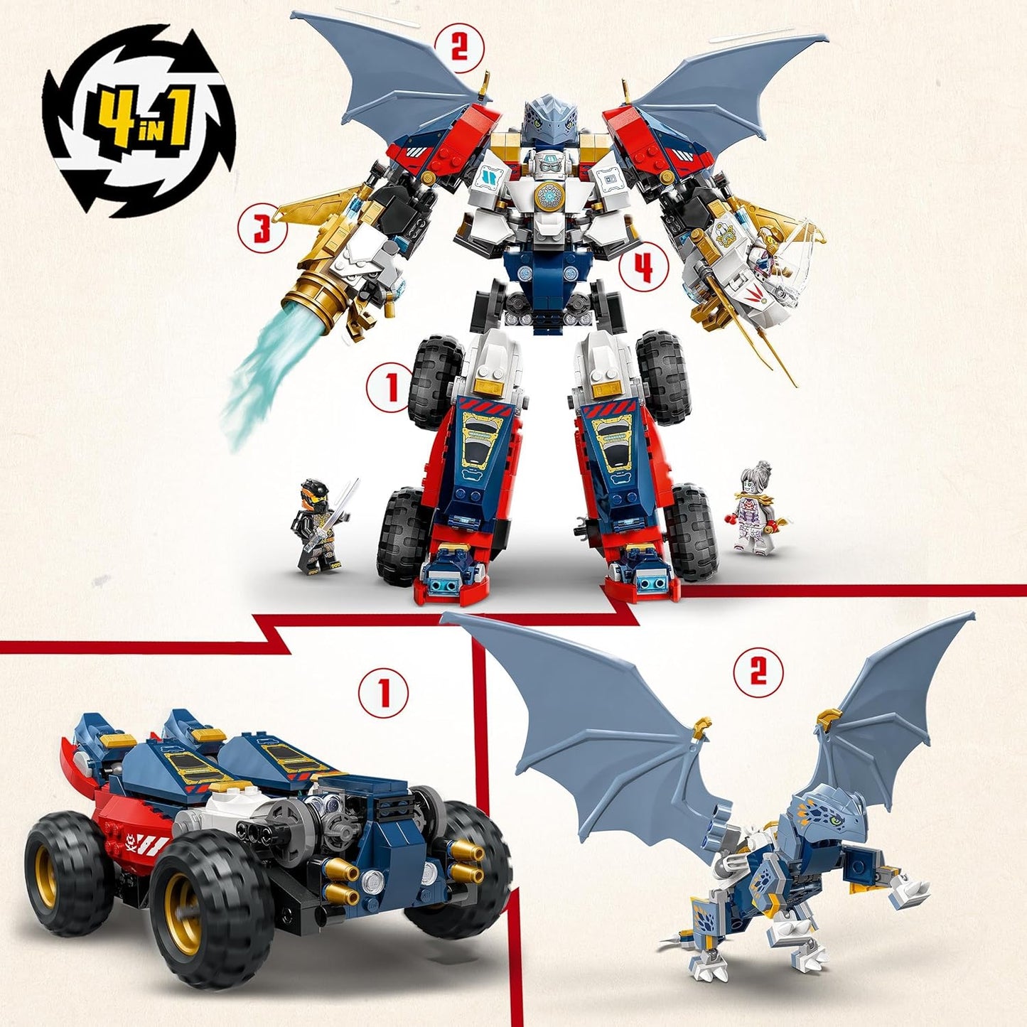 LEGO® | Ninjago: Zane's Ultra Combiner Mech (71834)