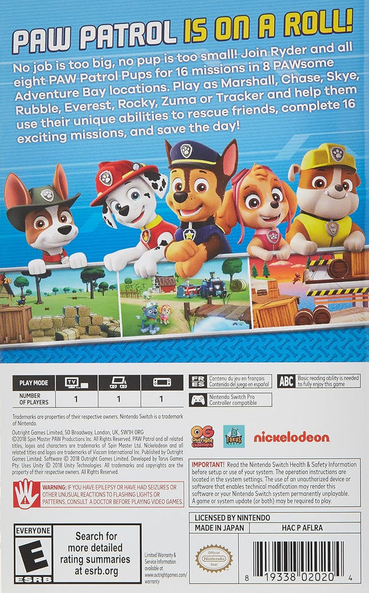 Paw Patrol: On a Roll (Nintendo Switch)