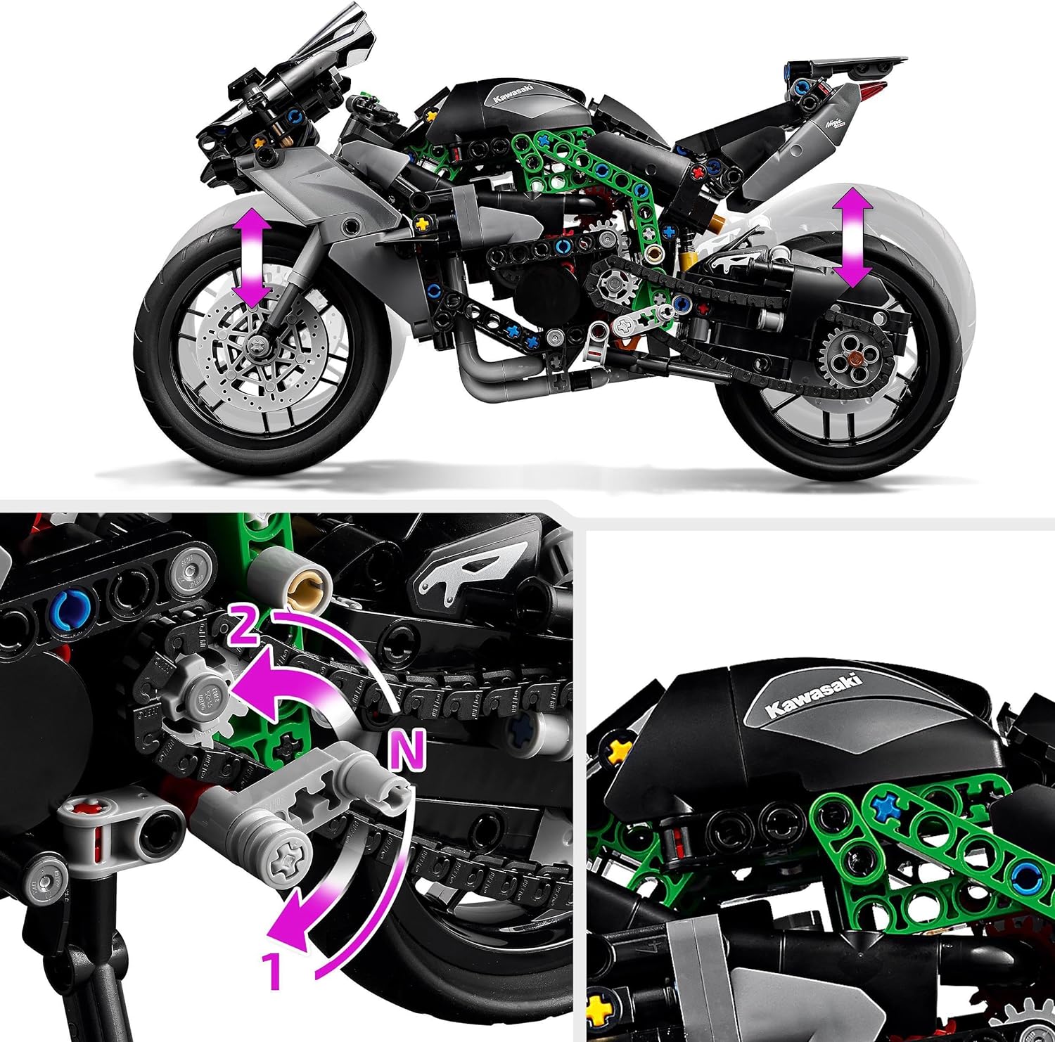 LEGO® | Technic: Kawasaki Ninja H2 R Motorcycle (42170)