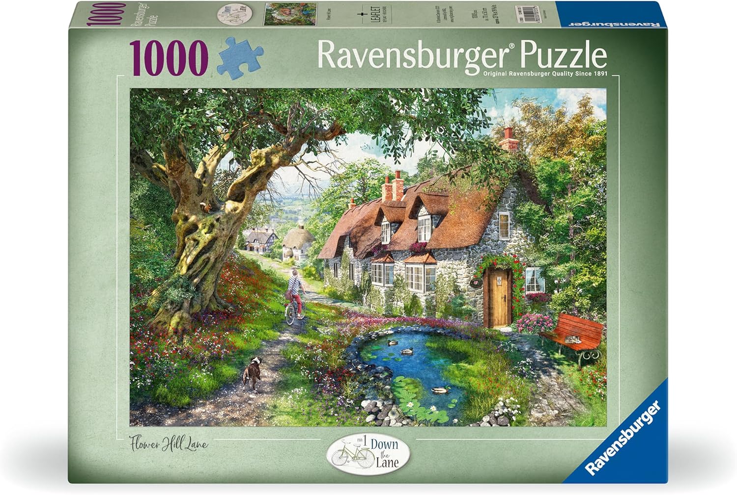 Ravensburger Down The Lane No.1 Flower Hill Lane 1000pc Puzzle